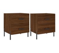 vidaXL Bedside Cabinets 2 pcs Brown Oak 40x35x47.5 cm Engineered Wood