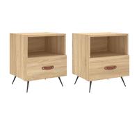 Bedside Cabinets Nightstand Bedside Table Bed Cabinet Engineered Wood vidaXL