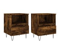 Bedside Cabinets Nightstand Side Table Bed Cabinet Engineered Wood vidaXL