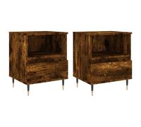 Bedside Cabinets Nightstand Side Table Bed Cabinet Engineered Wood vidaXL