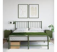 Bedside Cabinets Olive Green Steel 36x39x50.5 cm Industrial 2pc Nightstand Home