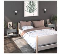 Bedside Cabinets Set 2 Grey Sonoma 46x30x30cm Engineered Wood Wall-Mounted Small