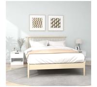 Bedside Cabinets Set of 2pc White Engineered Wood Compact Nightstands 40x39x40cm