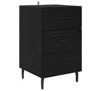 vidaXL Bedside Cabinet Black Oak 40 x 40 x 66 cm Engineered Wood