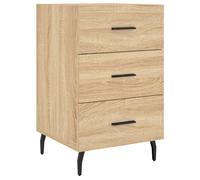 (sonoma oak) vidaXL Bedside Cabinet Bedside Table Nightstand Smoked Oak Engineered Wood