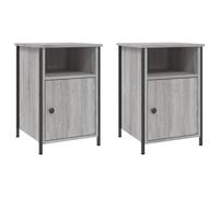 Bedside Cabinets Side Table Nightstand Bedside Table Engineered Wood vidaXL