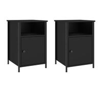 Bedside Cabinets Side Table Nightstand Bedside Table Engineered Wood vidaXL