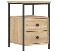 Vidaxl Bedside Cabinets 2 Pcs Sonoma Oak 34X35.5X50 Cm Engineered Wood