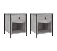 Bedside Cabinets Side Table Nightstand Bedside Table Engineered Wood vidaXL