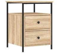(smoked oak) vidaXL Bedside Cabinet Bedside Table Side Table Smoked Oak Engineered Wood