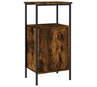 Vidaxl Bedside Cabinet Smoked Oak 41X31X80 Cm Engineered Wood, Brown