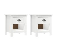 Bedside Cabinets Sideboard Bedroom Side Cabinet Hill Solid Wood Pine vidaXL