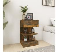 Bedside Cabinets Smoked Oak Wood 40x35x65 cm 2-Pack Nightstand