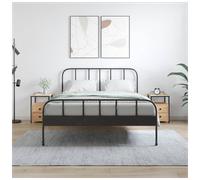 Bedside Cabinets Sonoma Oak Engineered Wood 34x35.5x50 cm 2-Drawer Modern Set