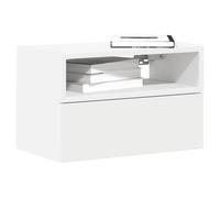 Bedside Cabinets Wall Mounted 45 x 26 x 28.5 cm White Engineered Wood Set of 2