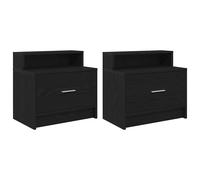 Bedside Cabinets with Drawer Nightstand Bed Side Table Side Cabinet vidaXL