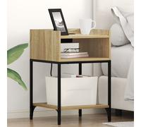 Bedside Cabinets with Shelf with Storage 2 pcs Sonoma oak Engineered wood Berkfield Home Multi One Size