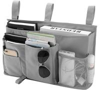 Bedside Caddy Hanging Bed Organizer 8 Pockets Bedside Storage Bag Oxford Cloth Bedside Organiser Large Capacity Bedroom Organiser with Hooks for Bunk Dorm Rooms Bed Rail Baby Cot