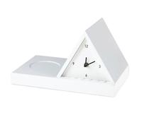 Bedside Clock - Book Storage Clock with Light and Storage Space Saving Side Shelf Bedside Table with Light and Drink Holder for Men, Women, Friends, Teachers, Students, Writers, Liebh