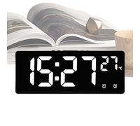 Bedside Clock,Led Alarm Clock for Heavy Sleepers | Sleep Aid Temperature Display Desk Accessories for Bedroom Study Kids Adults Heavy Sleepers Table Bedside Dorm