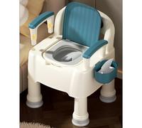 Bedside Commode Chair, 330lbs Load Capacity Multifunctional Toilet Chair | Dual Mode Chair & Toilet Design, Easy Detachable Armrests, Waterproof Splash Proof Base, Side Storage Basket