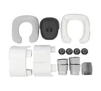 Bedside Commode Foldable Portable Toilet with Soft PU Cushion Sturdy Non Slip Design for Elderly Seniors Pregnant Women in Bedroom PP Material 37x37x42cm (Gris)