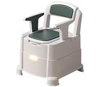 Bedside Commode Toilet Chair Portable for Adults, Commode Chair for Toilet with Arms, Height Adjustable, 2 Toilets and Induction Night Light, Potty Chair for Elderly and Disabled Up to 660 Lbs (White)