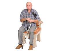 Bedside Commodes, Bedside Commode Chair, Toilet Chair for Elderly with Bucket and Lid, Load-Bearing 100kg, Side Tissue Box, WC Chair for Seniors Disabilities Elderly (Orange)