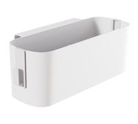 Bedside Hanging Basket Bed Storage Organizer with Double Hooks White | PP Build, Fits Tabletop and Headboard Rails, Keeps Items within Reach, for Homes and Nursery Bedside