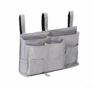 Bedside Hanging Pocket Organizer with 600D Oxford Cloth and Polyester Mesh for Bed Rails Headboard Mounting