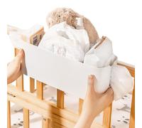 Bedside Hanging Storage Basket, Bedside Hanging Organizer with Hooks - Storage Rack for Bedside Table, Desk, Office Home Storage