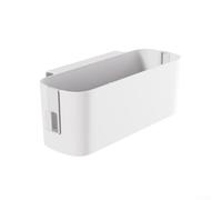 Bedside Hanging Storage Organizer Box for Dorm Beds and Bunk Beds, Designed for Bed Rails Less Than 1 1 Inches, Practical Shelf for Daily Essentials (White)