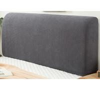 Bedside Headboard-Cover,Bed Head Cover High Stretch Velvet Dustproof Bed Headboards Slipcover Modern Elastic Bedspread For Single Double King Bed Head Back Protector ( Color : Grau , Size : 130cm/51in
