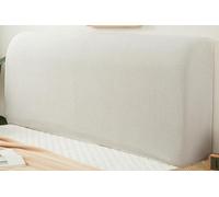 Bedside Headboard-Cover,Bed Head Cover High Stretch Velvet Dustproof Bed Headboards Slipcover Modern Elastic Bedspread For Single Double King Bed Head Back Protector ( Color : Milk White , Size : 120c
