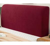 Bedside Headboard-Cover, Velvet Dustproof Bed Headboards Slipcover Modern Elastic Bedspread For Single Double King Bed Head Back Protector (Color: Wine, Size: 120cm/47in)