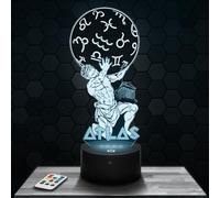 Bedside lamp Atlas Mythology God Greek antique Olympus decoration. Gift idea for men and women Atlas Mythology God object adult night light room decor. Original Christmas, gift idea for men and women.