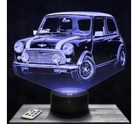 Bedside lamp, Car Night Light Mini 3D LED Illusion Lamp, Christmas Birthday Gift Idea for Boys and Girls Night Light for Child or Adult Bedroom