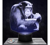 Bedside lamp Chimpanzee Animal Monkey Decoration. Gift idea for Men and Women, Chimpanzee Object, Adult Night Light, Bedroom Decoration. Original Christmas, Gift idea for Men and Women.