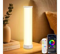 Bedside Lamp Dimmable, LED Table Lamp Wireless with Remote Control / App Table Lamp Battery USB Rechargeable Portable Night Light Dimmable RGBICWW 2700-6500K Nursing Light for Living Room Bedroom