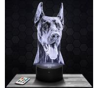 Bedside lamp Dobermann Dog, pet Decoration, Gift idea for Men and Women, Night Light, Bedroom Decor. Original Christmas, Gift idea.