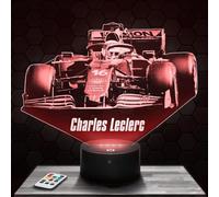 Bedside lamp - Formula 1 F1 C. Leclerc Night Light 3D LED Illusion, Christmas, Gift idea for Boys and Girls, Night Light for Children's or Adult's Bedroom TOP