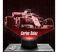Bedside lamp, Formula 1 F1 Night Light - C. Sainz 3D LED Illusion Lamp, Christmas Birthday Gift idea for Boys and Girls Children's or Adult Bedroom Night Light TOP