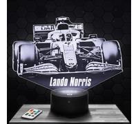 Bedside lamp - Formula 1 F1 Night Light - L. Norris 3D LED Illusion lamp, Christmas Birthday Gift idea for Boys and Girls Children's or Adult Bedroom Night Light TOP