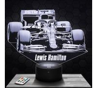 Bedside lamp - Formula 1 L. Hamilton F1 Night Light 3D LED Illusion, Christmas, Gift idea for Boys and Girls, Night Light for Children's or Adult's Bedroom TOP