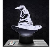 Bedside lamp, H. Potter Sorting Hat Night Light 3D LED Illusion, Christmas, Gift idea Birthday boy and Girl Children's or Adult Bedroom Night Light TOP