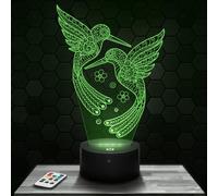 Bedside lamp Hummingbird Mandala Decoration Animal Bird. Gift idea for Men and Women Colibris Mandala Object Adult Night Light Room Decor. Original Christmas, Gift idea for Men and Women.