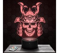 Bedside lamp Japanese Samurai Skull Decoration Helmet. Gift idea for Men and Women, Japanese Samurai Skull, Adult Night Light, Bedroom Decoration. Original Christmas, Gift idea for Men and Women.