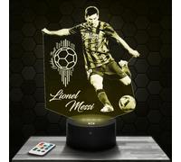 Bedside lamp - L. Messi Football Player Night Light 3D LED Illusion, Christmas, Gift idea for Boys and Girls, Night Light for Children's or Adult's Bedroom TOP