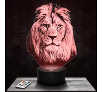Bedside lamp Lion Decoration Wild Animal Africa Feline. Gift idea for Men and Women Lion Object Adult Night Light Room Decor. Original Christmas, Gift idea for Men and Women.