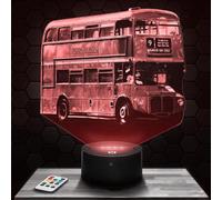 Bedside lamp, London Bus Night Light 3D LED Illusion, Christmas, Gift idea for boy and Girl Night Light for Child or Adult Bedroom